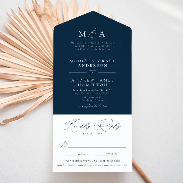 Casamento de Elegância Moderna da Marinha (Criador carregado)
