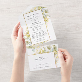 Casamento de Elegante de Flor Selvagem com Frame D