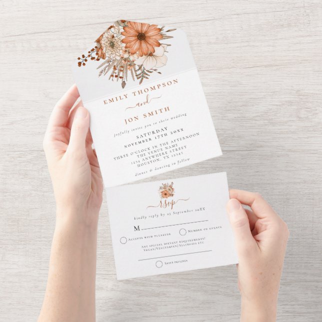 Casamento de Endereços Convidados de Florais de ou (Aba destacável)