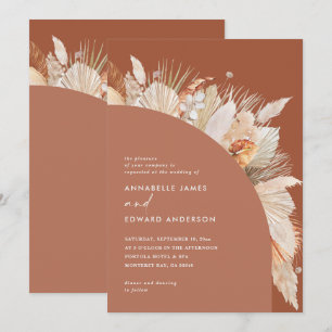 Casamento de erva da boêmia moderna terracotta pam