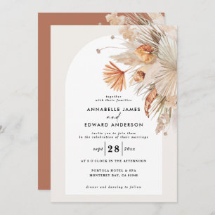 Casamento de erva da boêmia moderna terracotta pam