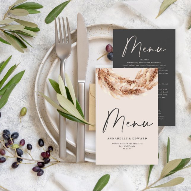 Casamento de erva-de-pampas botânica moderna (Criador carregado)