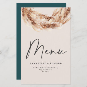 Casamento de erva-de-pampas botânica moderna