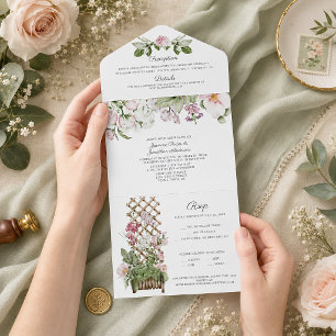 Casamento de Ervilhas Doces Rosas e Rosas
