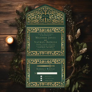 Casamento de Espada Real Medieval Verde