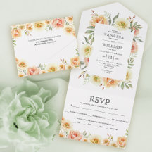 Casamento de espinha d'água com borda floral