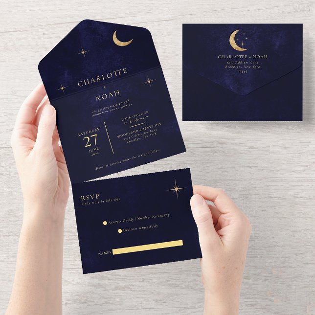 Casamento de Estrelas de Lua Dourada Azul Celestia (Criador carregado)