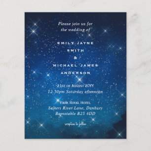 Casamento de Estrelas do Céu Branco Azul Azul