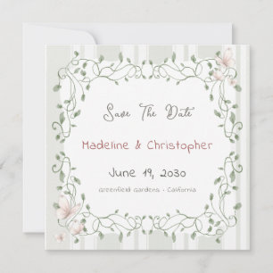 Casamento de Eucalipto Salvia Save the Date