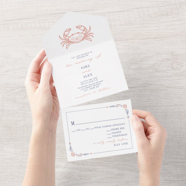 Casamento de Fazenda RSVP Vermelho e Azul com Cara (Aba destacável)
