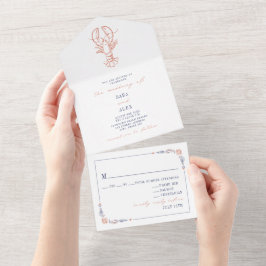 Casamento de Fazenda RSVP Vermelho e Azul de Lagos