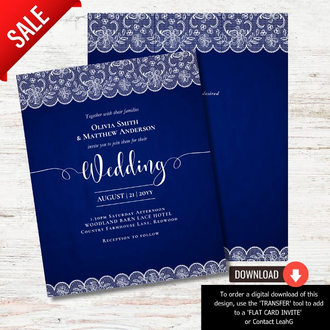 Casamento de fazendeiros de rendas brancas AZUIS (Criador carregado)