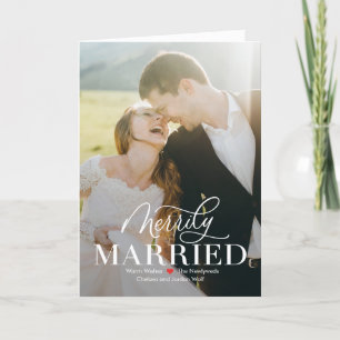 Casamento de feliz Novo Primeiro Cartão de Natal