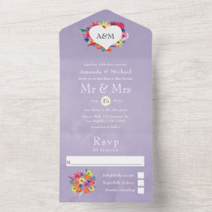 Casamento de Fiesta Mexicana Floral em Aquarela