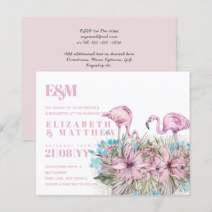 Casamento de Flamingos Tropicais