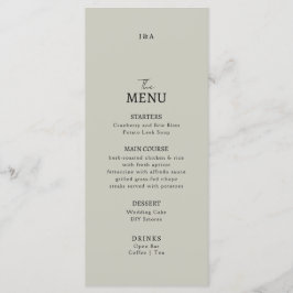 Casamento de Flat Menu Minimalista.