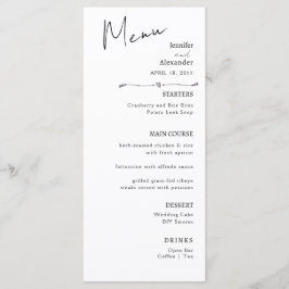 Casamento de Flat Menu Minimalista.