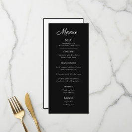 Casamento de Flat Menu Minimalista.