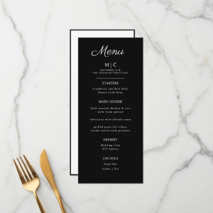 Casamento de Flat Menu Minimalista.