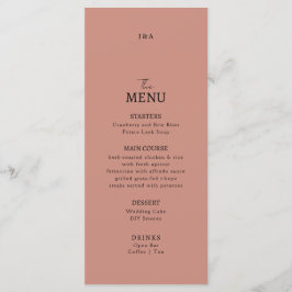 Casamento de Flat Menu Minimalista.