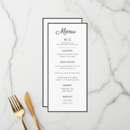 Casamento de Flat Menu Minimalista.