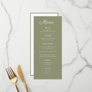 Casamento de Flat Menu Minimalista.