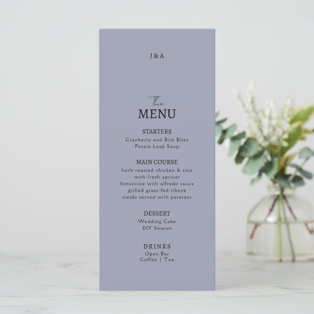 Casamento de Flat Menu Minimalista. (Em pé/Frente)