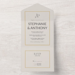 Casamento de flor selvagem de bege minimalista