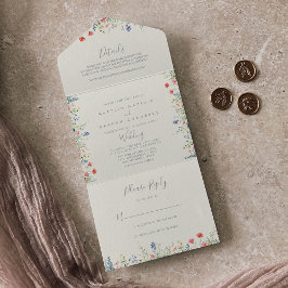 Casamento de Flor Selvagem Multicolorido Radiante