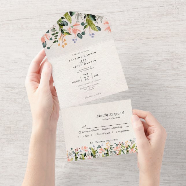 Casamento de Flor Selvagem Sem Costura (Tearaway)