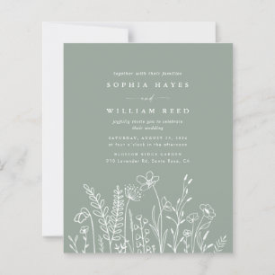 Casamento de Flor Selvagem Verde com Boho Sage