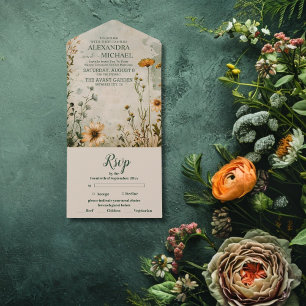 Casamento de flor silvestre boêmio meiga