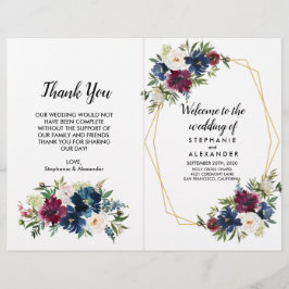 Casamento de Flores de Marinho de Frame Geométrico