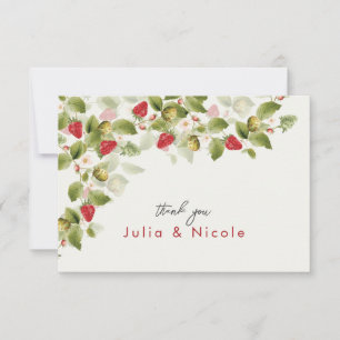 Casamento de Flores de Morango Selvagens Vermelhas