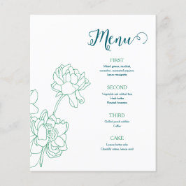 Casamento de Flores de Peônias Desenhadas em Mão V
