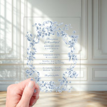 Casamento de Flores e Fitas Azul Francês Clássico