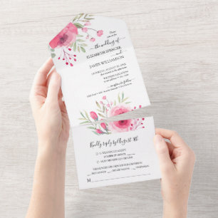 Casamento de Flores Rosa-d'Água