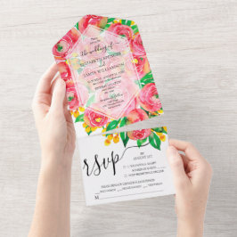 Casamento de Flores Rosa de cheio