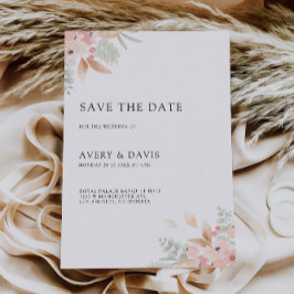 Casamento de Flores Selvagem Salvar a Data Convite