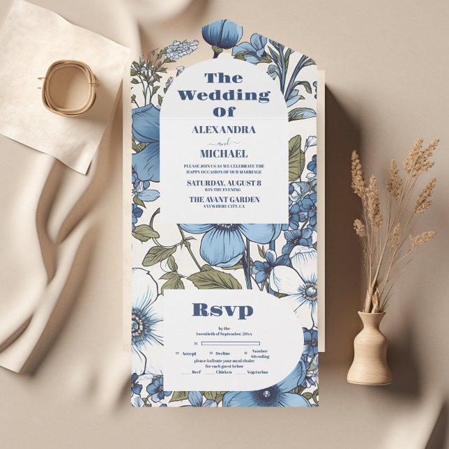Casamento de Flores Selvagens Blue Periwinkle (Criador carregado)