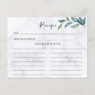 Casamento de flores selvagens, Cartão de Receita d