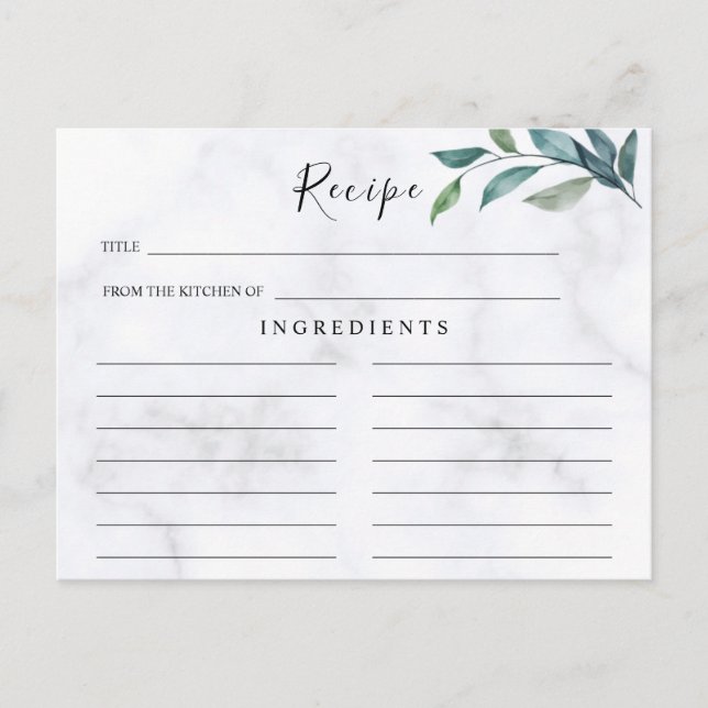 Casamento de flores selvagens, Cartão de Receita d (Frente)