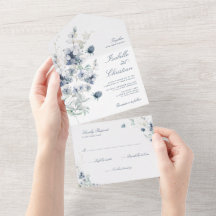 Casamento de Flores Silvestres Azuis Empoeirados c