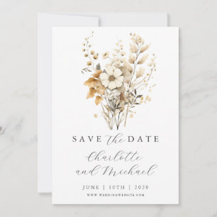 Casamento de Flores Silvestres   Cartão de Salvar 