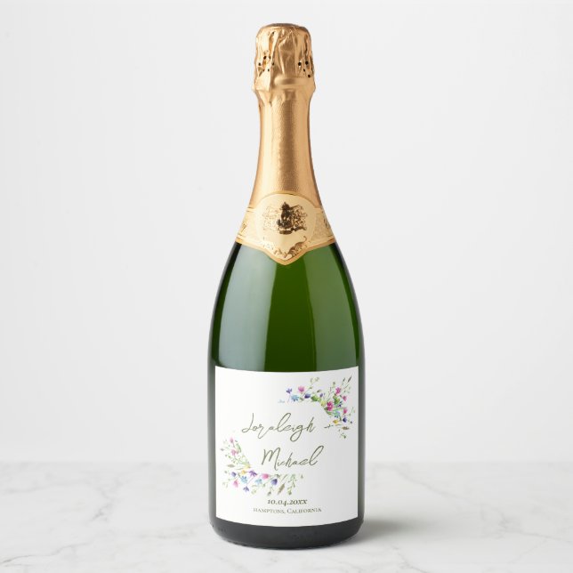 Casamento de flores silvestres simples do Chic boh (Frente)