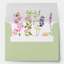 Casamento de Flores Silvestres Verdes no Jardim