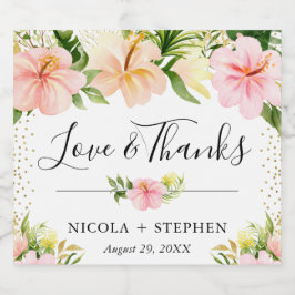 Casamento de Flores Tropicais Aquarela