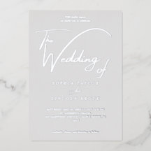 Casamento de Floresta de Cinza Silver Elegante