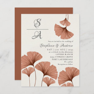 Casamento de folhagem Terracotta Ginkgo