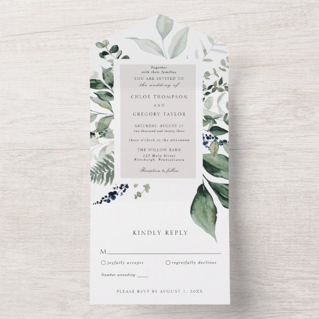 Casamento de Folhas Botânicas e Verdura (Interno)